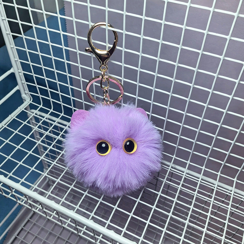 Wholesale Blush cat ball mountain mountain handmade plush doll keychain pendant girl heart schoolbag ornaments